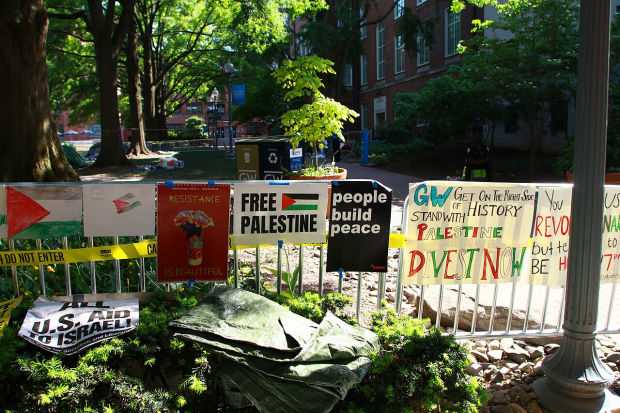 Police Clear Pro-Palestinian Encampment at George Washington University Before Mayor's Hearing, Arresting 33 Demonstrators