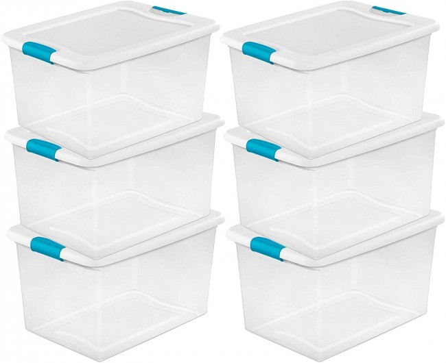 clear storage bins