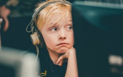 Child in front of computer