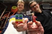 from left: Josh Chawner and Dmitry Zmeev with the LEGO ®