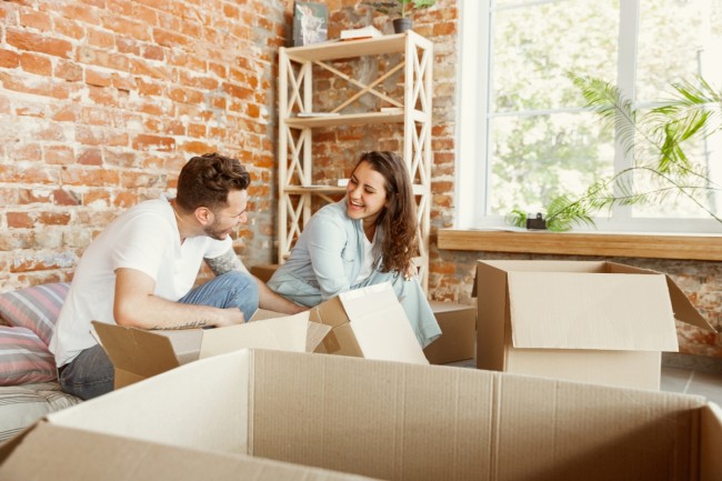 Young Couple Moving to New Home