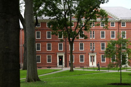 A view of Harvard Yard on the campus of Harvard University on July 08, 2020 in Cambridge, Massachusetts. 